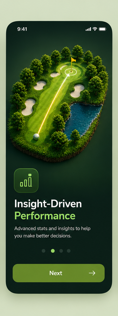 Golf Tracker stats screen